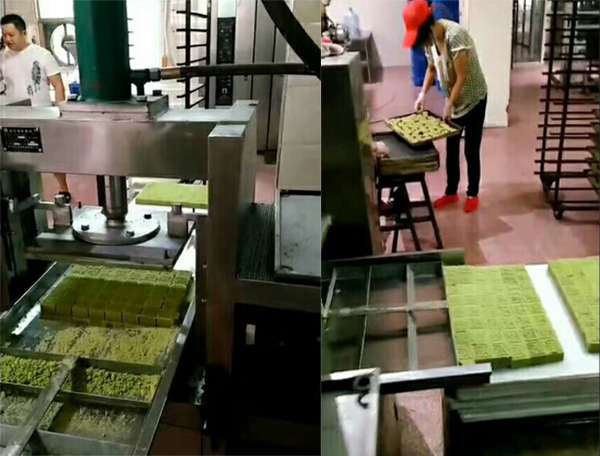 全自动绿豆糕机试机